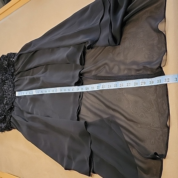 Bisou Bisou, Size 8 Sequin, Lace High Low Hem Cocktail Dress, Gently Used Cond. - Picture 6 of 16